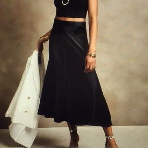 Size 16 Banana Republic Factory fit and flare skirt in black NWT